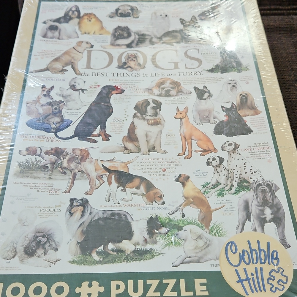 Cobble Hill Dog Quotes Random Cut Puzzle Jigsaw 1000 Pieces